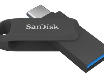 SANDISK Ultra Dual Drive Go Type-C 128GB, OTG, Upto 400MB/s, Pendrive, Black, 5Y Warranty (SDDD
