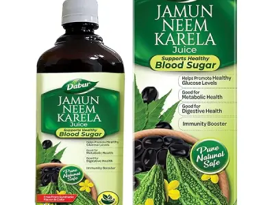 Dabur Jamun Neem Karela Juice - 1L | Helps Control Blood Sugar Level & Reduces Bad Cholesterol | Good for Metabolic & Digestive Health | Ayurvedic Health Juice For Diabetic Care