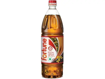 Fortune Premium Kachi Ghani Pure Mustard Oil, 910G PET Bottle | Weight May Vary