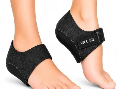 Vn care Heel Protector Pads for Pain Relief for Men & Women | Silicone Gel Heel Pads for Plantar Fasciitis, Heel Pain & Heel Spur | Orthotic Heel Cushion Support, Soft & Reusable H
