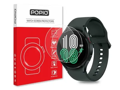 POPIO Military-Grade Gorilla Tempered Glass Screen Protector for Samsung Galaxy Watch 4/5 / 6/7 (44mm) (1.4" inch), Pack of 2