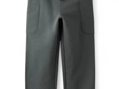Alan Jones Clothing Boys Regular Mid Rise Solid Plush Pants with Pockets