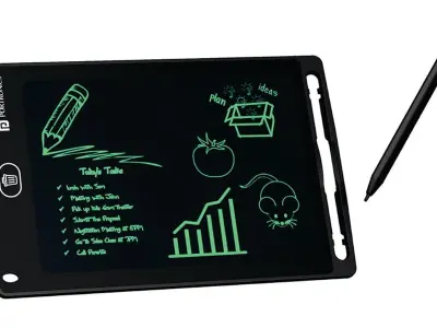 Portronics Ruffpad 8.5E Re-Writable LCD Writing Pad with Screen 21.5cm (8.5-inch) for Drawing,