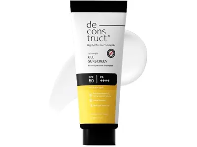 Deconstruct Gel Sunscreen for Oily skin SPF 50 PA++++ |100% Photostable Sunscreen |4 New Gen UV