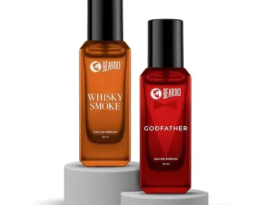 Beardo Godfather & Whiskey Smoke Masculine Fragrance Combo (20ml x 2) | Strong, Long-Lasting Perfume Set | Premium Gift for Men | Long Lasting Fragrance | Gift for Men | Gift for F