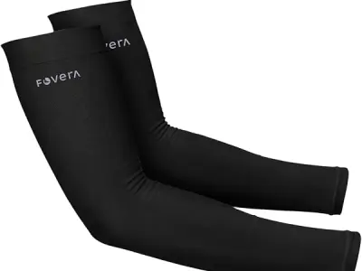 FOVERA UV Sun Protection Arm Sleeves for Men & Women – UPF 50+ Cooling Hand Cover for Biking, Cricket, Driving & Cycling – Seamless Compression Tattoo Cover & Tan Protection Guard