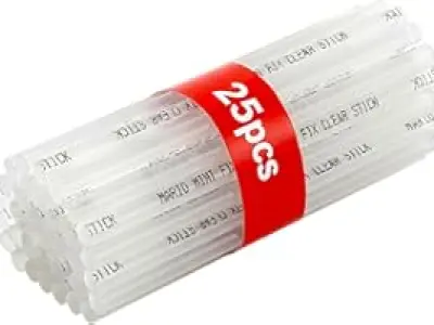 Mario Mini Transparent 7mm Hot Melt Glue Sticks for 20W Glue Gun (25 Pcs) | Strong Adhesive for