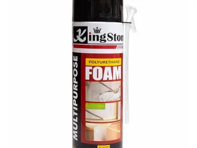 Kingston DIY PU Foam Sealant Spray White 450 ml- Multipurpose Wall Gap Filling, Crack & Hole Repair, Insulation, Sealing Expandable Waterproof Foam Spray for Doors, Windows, PVC Pi
