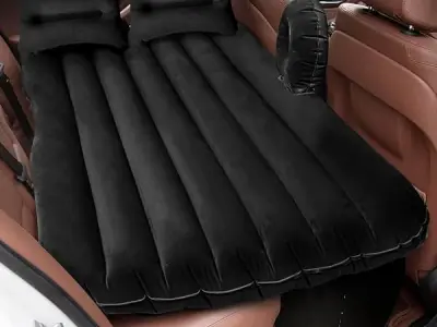 TEKCOOL Premium Car Inflatable Bed with Pump & 2 Air Pillow Universal Fit Back Seat Bed Car Inflatable Mattress Car Bed for Kids,Travel,Trip,Camping,Picnic,Pool &Beach