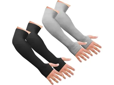 SNMMIFER UV Protection Arm Sleeves with Thumb Holes, Nylon Sun Protection Hand Cover for Runnin