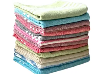 Värde® 12 Pcs Dishcloths | 12x16 Inches | Bulk Cotton Kitchen Cleaning Dish Cloths | Scrubbing Wash Cloth Sets | Multipurpose Cloth | 100% Cotton. (Multicolor, Set of 12)