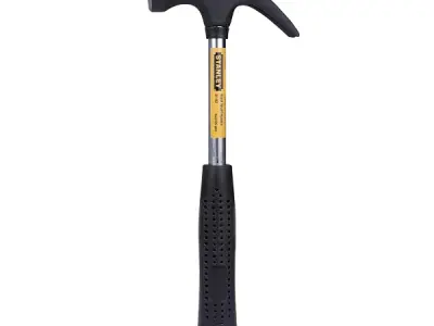 STANLEY 51-152 Claw Hammer with Steel Shaft for Masonry, Woodwork, Fittings for Home, DIY, Mechanic, Industrial & Professional Use, GREY & BLACK