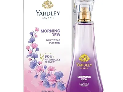 Yardley London Morning Dew Perfume for Women, 100ml – 90% Naturally Derived, Fresh Floral Daily Wear Spray | Lily of Valley & Frangipani Floral Fragrnace
