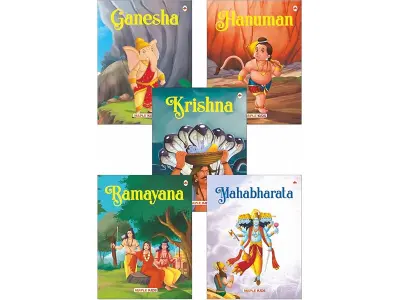 My First Mythology Tale (Illustrated) (Set of 5 Books) - Mahabharata, Krishna, Hanuman, Ganesha
