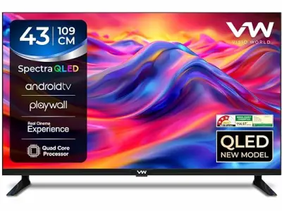 VW 109 cm (43 inches) Spectra Series Full HD Smart QLED Android TV VW43AQ3