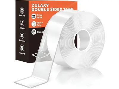 Zulaxy Double Sided Tape Heavy Duty for Wall, Strong Adhesive Transparent Nano Tape 3 Meter | M