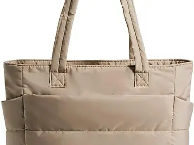 Prplet Tote Bag for Woman | Lightweight Puffy Shoulder Handbag with Multi Compartment | Travel, Office, Gym & Daily Use | Durable Taslan Fabric