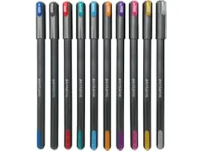 Pentonic Glitz 1.0 mm Multicolor Glitter Gel Pen | Multicolor Ink, Set Of 10 Pcs