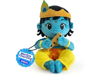 WonderBuddy Divine Mantra Chanting Baby Krishna with 8 Preloaded Mantras & Aartis, Musical Soft