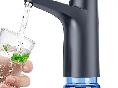 Hoteon Water Dispenser Pump for 20 Litre Bottle, 1200mAh Water Dispenser | Automatic Rechargeable Water Can Pump, Food Grade Faster Pumping Water Pump for Home Countertop Bedside C