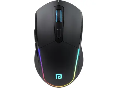 Portronics Toad One Bluetooth Mouse, Black | 2.4 GHz & BT 5.3 Dual Wireless, 6 Buttons, Recharg