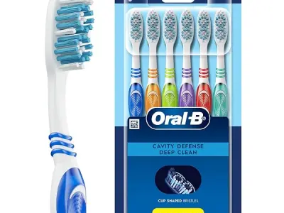Oral-B Cavity Defense Soft Manual Toothbrush For Adults, Soft Bristles, Removes Bacteria for Cavity Protection, Multicolour, Oral B Dentist Recommended Brand (Super Saver Family Pa