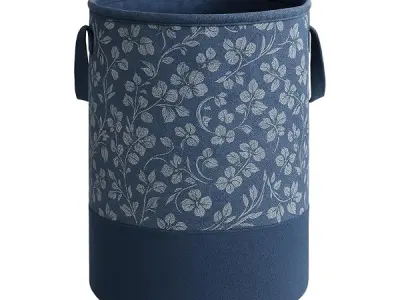 Laxis Laundry Basket, Freestanding Laundry Hamper, Collapsible Tall Clothes Hamper with Easy Carry Handles for Clothes, Laundry Basket for Decorative Nursery Blanket,Toys,Baby Room