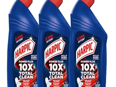 Harpic 1 Litre (Pack of 3) - Original, Disinfectant Toilet Cleaner Liquid | Suitable for Toilet Bowls