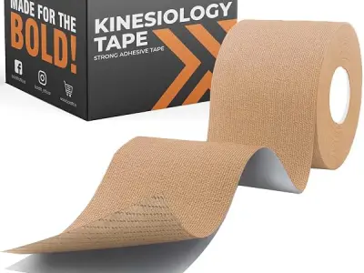 Boldfit Kinesiology Tape for Physiotherapy Kinesio Tape for Sports Injury Pain Relief Muscle Tape for Shoulder, Wings, Arms, Ankle K Taping Waterproof Athletic Tape for Pain Suppor