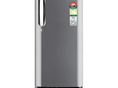 LG 185 L, 5 Star, Smart Inverter, Direct Cool Single Door Refrigerator (GLD1956ZAPZ, Shiny Steel, Base stand with Drawer, Fit Max Chiller Tray & Fast Ice Making)