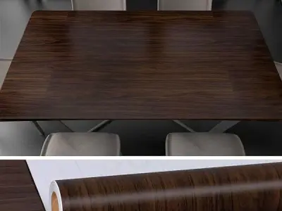 WALLMATE Solid Self Adhesive Vinyl Wood Grain Wallpaper for Furniture Vinyl Stickers Wooden Door Desktop Wall Papers Kitchen Wallpaper (12 x 96 Inch, Dark Brown)