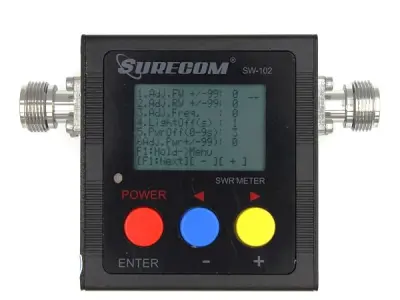 Surecom SW-102 125-525Mhz Digital VHF/UHF Antenna Power & SWR Meter+MF connector