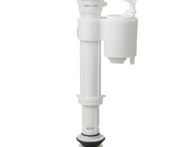 MesterBath Toilet Flush Tank Parts | Flush Tank Accessories | Ball Valve, Ball Cock, Toilet Fill, Flush Valve Replacement & Automatic Flush Tank Repair Kit (White)