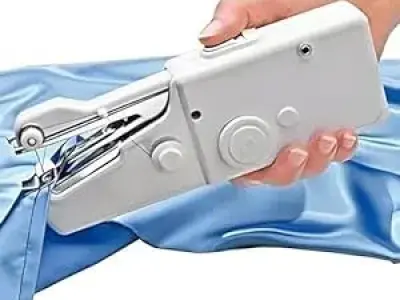 Stonsell Electric Handheld Mini Portable Hand Sewing Machine Stapler Style Silai Machine Electric Handy Stitch Mini Machine Home Tailoring Hand Sewing Machine Emergency Stitching(A