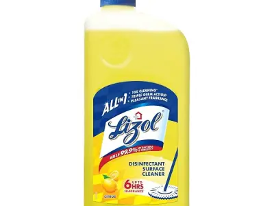 Lizol Disinfectant Surface & Floor Cleaner Liquid, Citrus - 1 Litre | Suitable for All Floor Cleaner Mops | Kills 99.9% Germs| India's #1 Floor Cleaner