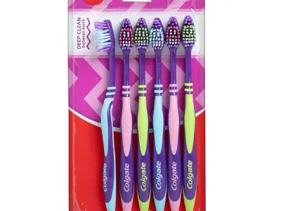 Colgate ZigZag Toothbrush Set of 6 |Medium Bristles| Deep Clean(Multicolor)