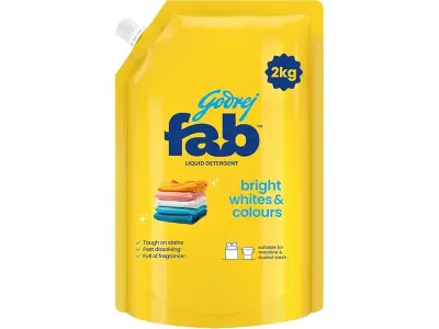 Godrej Fab Liquid Detergent Refill Pouch for Machine Wash - 2L