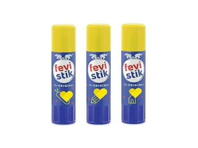 Fevistik Glue Stick 25g, Pack of 3 | Multi-Purpose Glue Stick for School Projects, Art & Craft, DIY | Suitable for School & Office Activities | Easy to Use