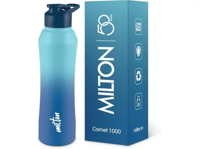 MILTON Comet 1000 ISI Certified Stainless Steel Water Bottle I Leak Proof I Rust proof I Single