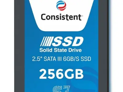 Consistent SSD 256GB 2.5 Inch SATA Internal SSD - Read: 550MB/s & Write: 500MB/s - Solid-State Drive 5 Year Warranty (256, GB)