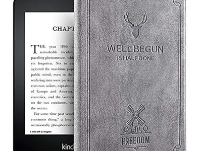 ProElite Smart Deer Flip case Cover for Amazon Kindle Paperwhite 6.8" 11th Generation (Grey) [Fits Signature Edition Also]