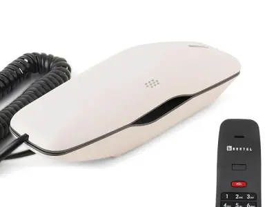 Beetel H27 Portable Hotel Cordless Landline Phone,3 Step Receiver & 2 Step Ringer Volume,Hold Function with LED Notification,Tone Dialling,Ringer LED,Hearing Aid Compatible Desk/Wa
