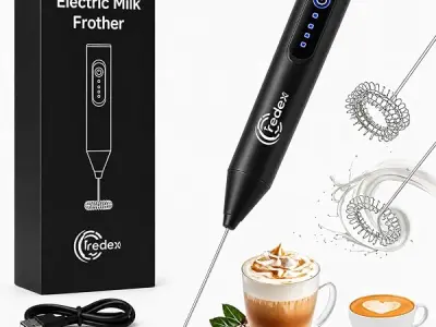 Electric Milk Frother Handheld Whisk Beater Foam Maker for Mocktails Coffee Latte Matcha Foamer Cappuccino Lemonade (New Electric 1)