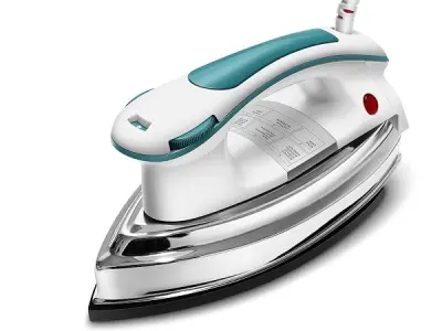 Wipro Elato GD203 Dry Iron, 1200 Watt, Blue | Heavyweight, Quick Heat Up, Anti Bacterial German Weilburger Dual Coated Soleplate, 5 Modes, 2 Year Warranty