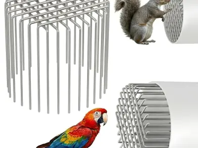 AMIQUS Stainless Steel Drain Pipe Cover, Adjustable Outdoor Drain Protector for 3” & 4” Pipes, Anti-Bird & Rodent Guard, Rust-Proof Mesh Drain Strainer for Leaves & Debris, Gutter