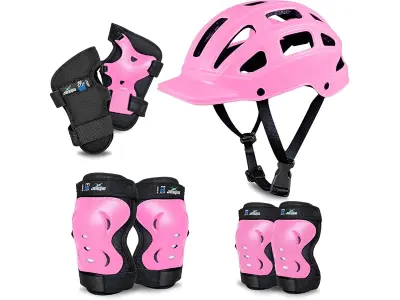 Jaspo Tyro Complete Protective Gear Set for Kids | Helmet with Knee Pads, Elbow Pads & Wrist Gu