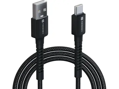 Portronics Konnect X USB to Type C Cable with 3A Output, Fast Charging & Data Transfer, Nylon B