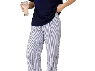 Celary Korean Women’s Pyjama Set|Half Sleeve T-Shirt & Printed Pyjama Set for Women|Size:- M to 4XL|Soft Cotton Blend Comfortable Night Suit for Women