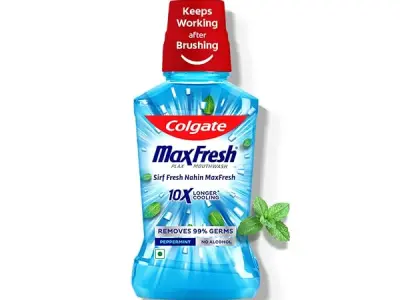Colgate Plax Pepper Mint Mouthwash, 0% Alcohol, Antibacterial Mouth Wash for Bad Breath, Cavity Protection & Germ Defense for Adults, 500ml