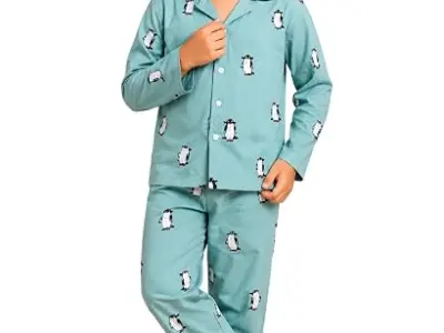3BROS Kid's Pure Cotton Full Sleeves Night Suit/Dress for Boys/Girls Full Pajama & Top Sleep Suit Combo Set